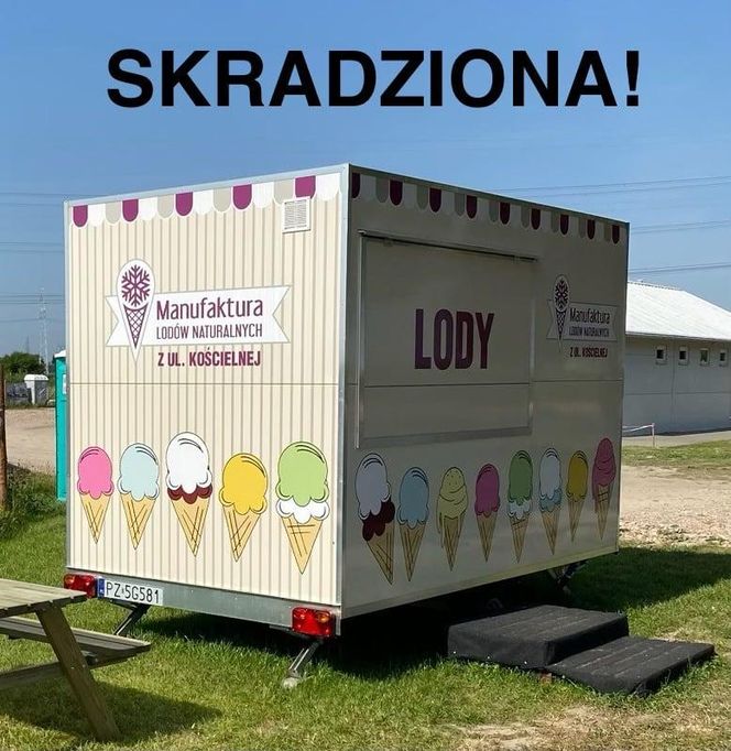 Ukradli budkę z lodami