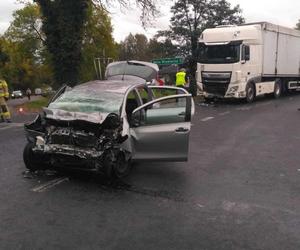 Śmiertelny wypadek pod Pajęcznem. Kierująca toyota i jej pasażer nie żyją [ZDJĘCIA]