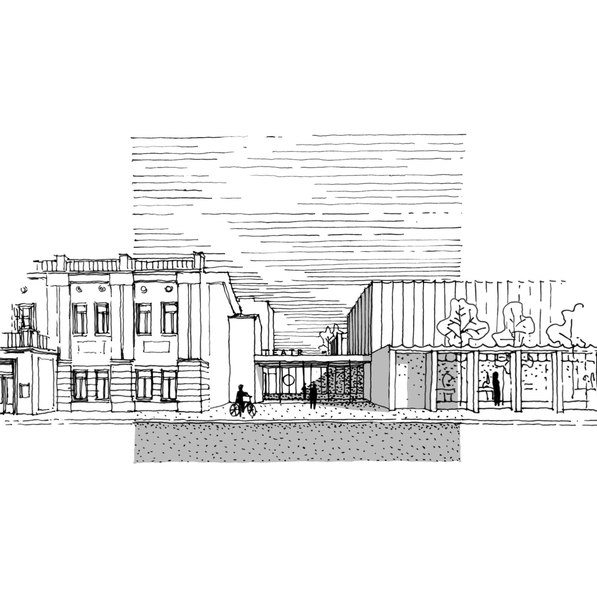 Wizualizacja architektoniczna tworzona odręcznie