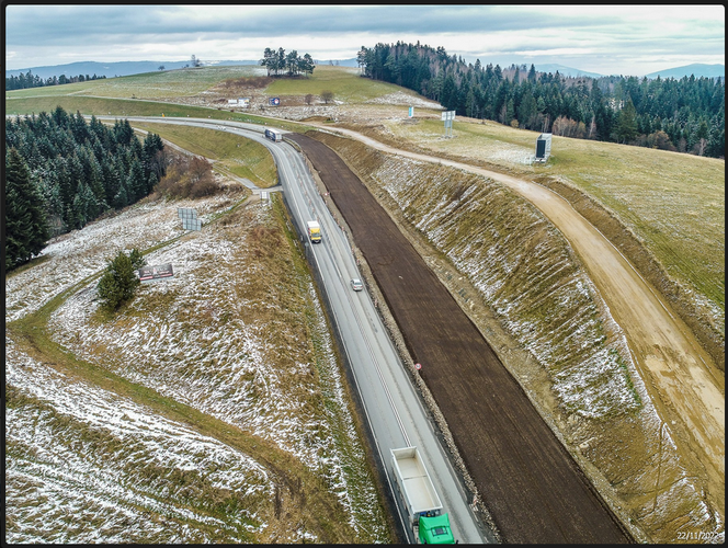 Budowa zakopianki Rdzawka - Nowy Targ  