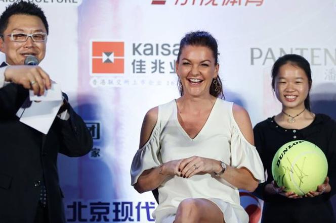 Agnieszka Radwańska na imprezie zawodniczek w Shenzhen