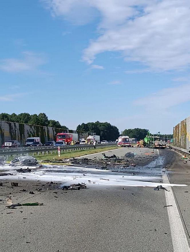 Śmiertelny wypadek na S8 pod Pabianicami. Kierujący BMW jechał pod prąd i huknął w tira [ZDJĘCIA].