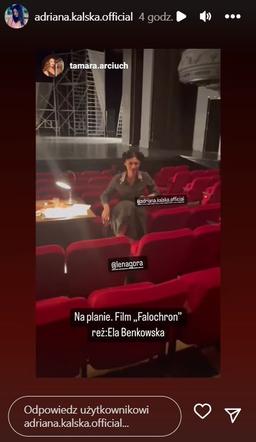 Adriana Kalska (Iza w M jak miłość) na planie filmu Falochron