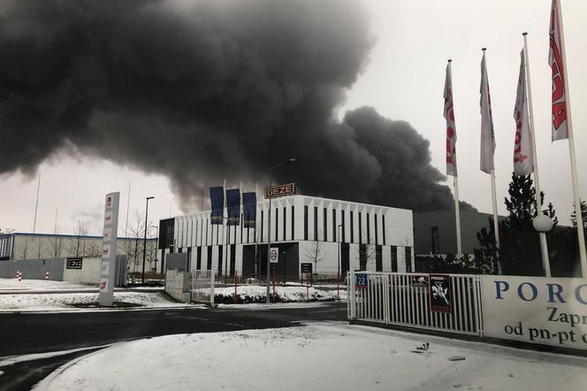 Pożar przy CH Factory Annopol