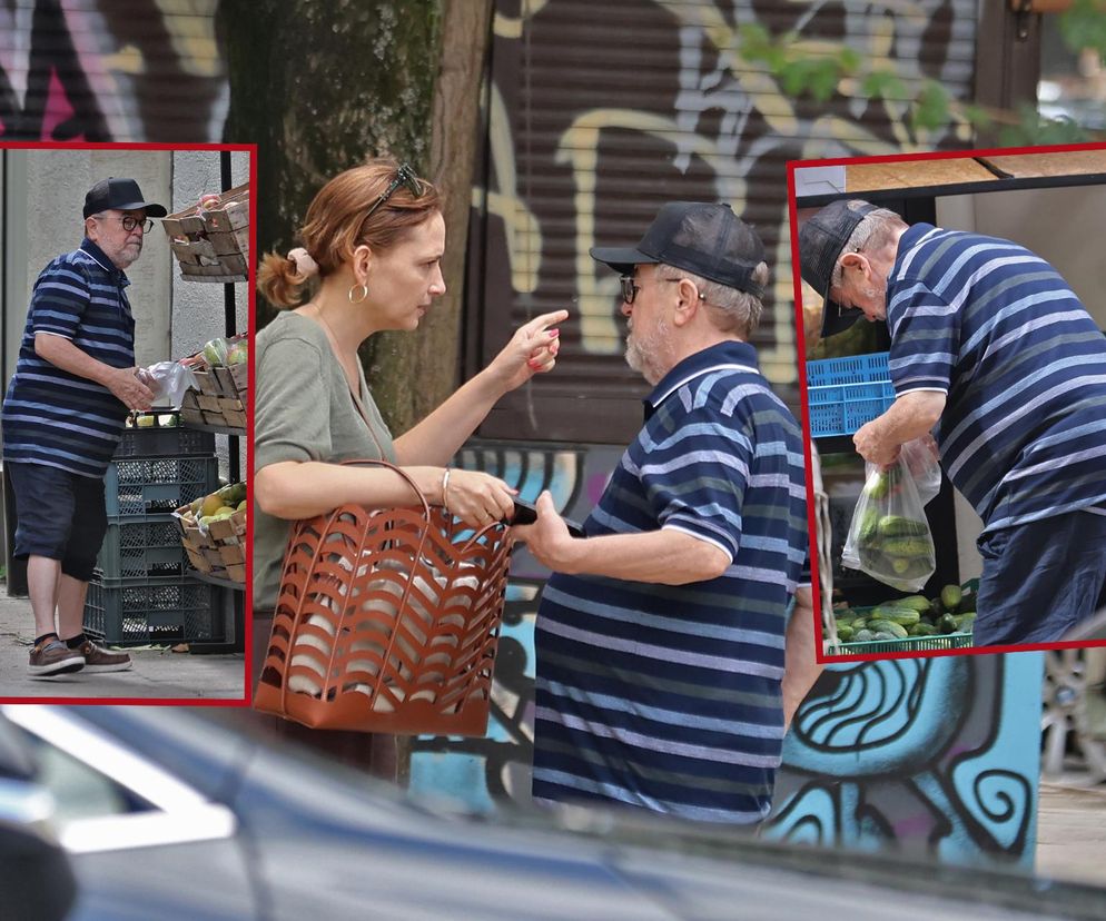 Edward Miszczak i Anna Cieślak na bazarku