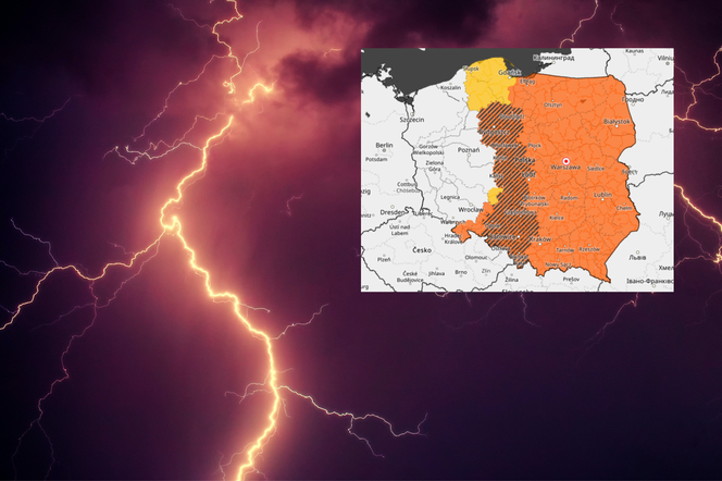 Silne burze przejdą przez Polskę. IMGW wydał żółte i pomarańczowe ostrzeżenia [LISTA]
