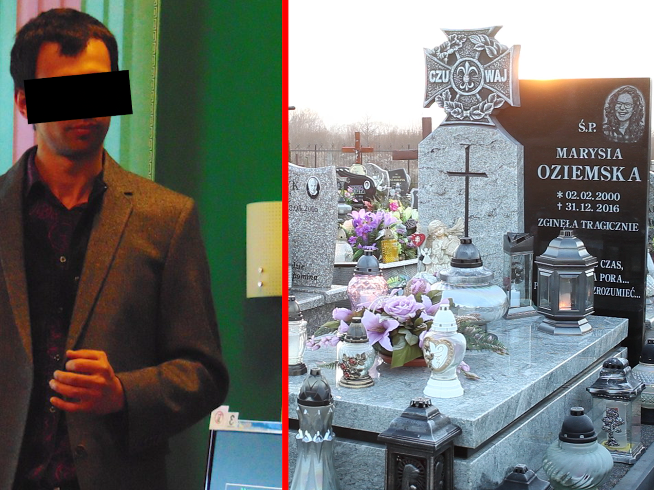 Mogiły nastolatek potrąconych w sylwestra. Tak wygląda grób ofiary Kajetana P. Przejmujący napis. (Nie)zapomniani WIDEO