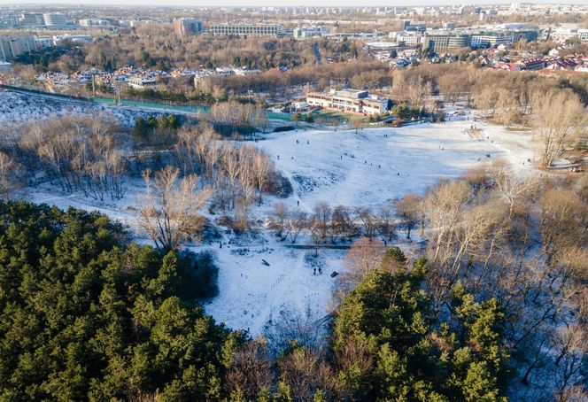 Ten warszawski park oferuje wiele zimowych atrakcji. Nie ma mowy o nudzie! 