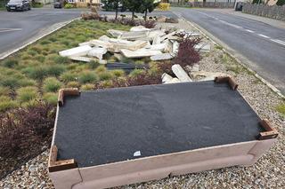 Odpady w centrum Krępy