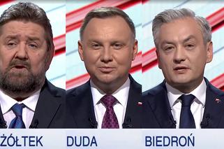 Debata prezydencka: Ostra pyskówka w TVP. Menelowe+. Kto wygrał? SONDA. Zapis relacji 