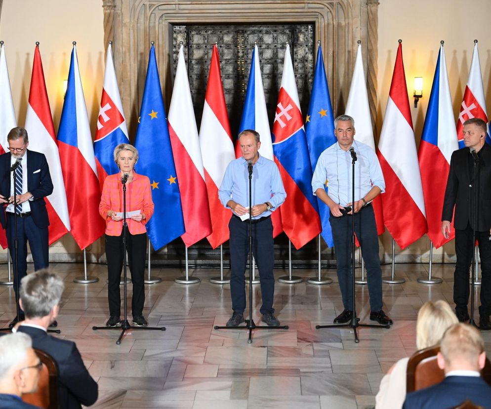 Konferencja prasowa Tuska z Von Der Leyen, Fico