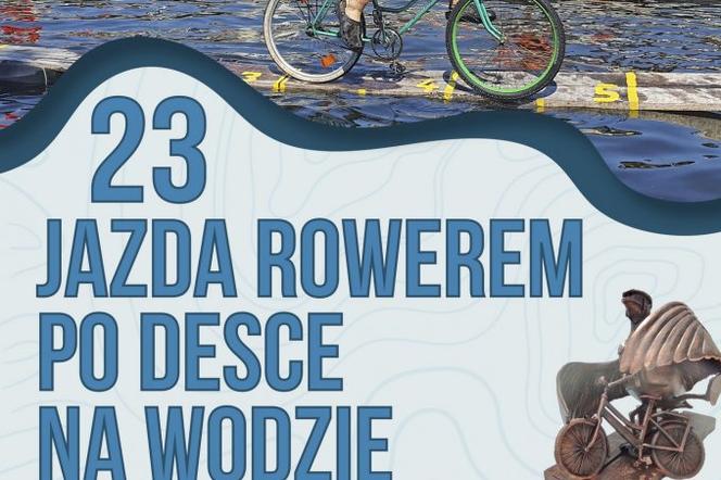 Zawody Jazda rowerem po desce na wodzie w Kołobrzegu