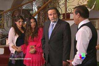 Dzikie serce (Corazon indomable). Maricruz (Ana Brenda Contreras), Alejandro (Cesar Evora), Solita (Gaby Mellado)