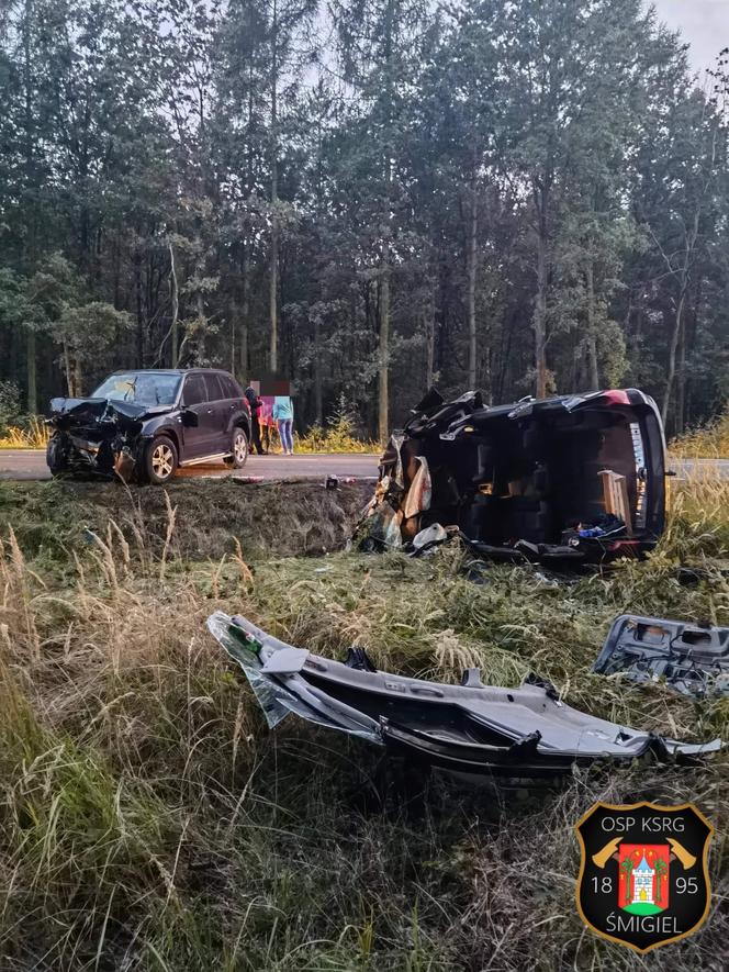 Wypadek na trasie Nietążkowo - Podśmigiel. Ranne cztery osoby