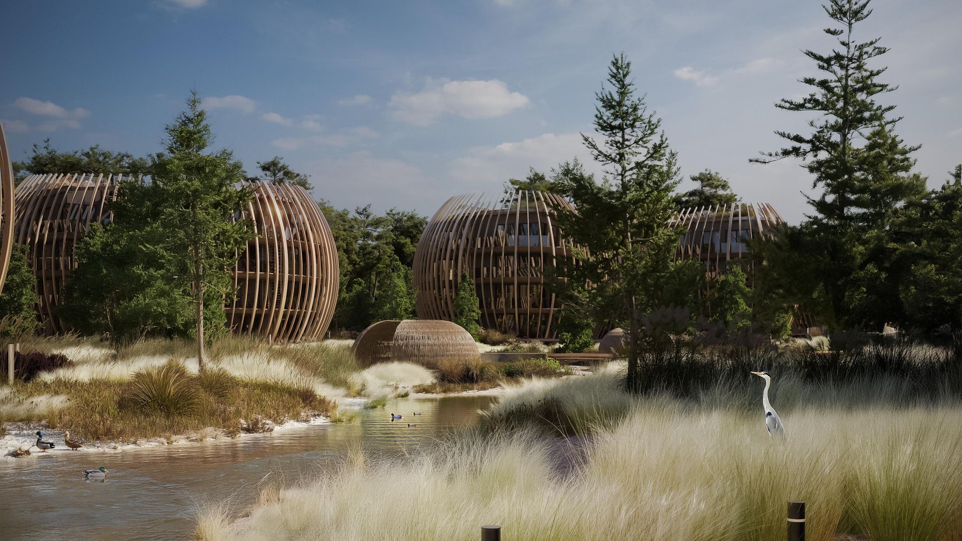 Kompleks dziewięciu apartamentowo-hotelowych pawilonów na Wyspie Sobieszewskiej