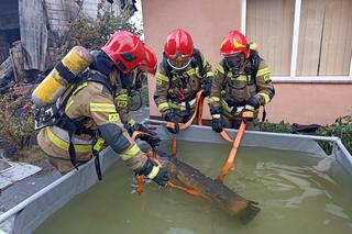   Duży pożar na Mazurach. Płonął warsztat samochodowy i składowisko opon. Zobacz zdjęcia!