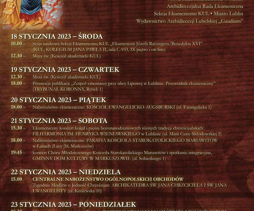 Tydzień Modlitw o Jedność Chrześcijan 2023 