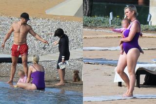 Katy Perry i Orlando Bloom z Daisy i Flynnem na greckiej plaży. Rodzinny urlop! [ZDJĘCIA]