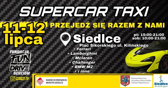 supercar TAXI w Siedlcach