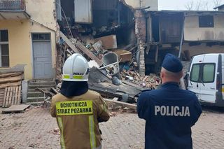 Ściana kamienicy legła w gruzach! Dramatyczna akcja ratunkowa w Wągrowcu