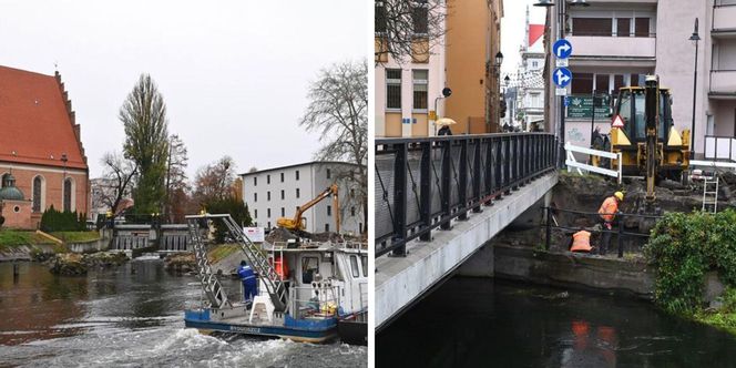 Koparki pracują na brzegu Brdy, przy farze w Bydgoszczy. To inwestycja z myślą o... rybach