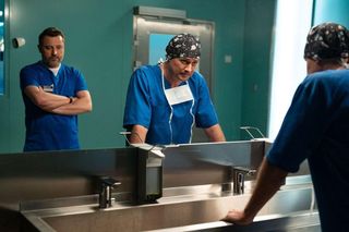 Na dobre i na złe odc. 959 finał sezonu. Aleks /Aleś Zagajewski (Paweł Małaszyński), Borys Jakubek (Marcin Zacharzewski)