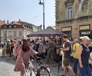 Żółto niebieskie flagi w Lublinie. Tak świętowaliśmy Dzień Niepodległości Ukrainy  [GALERIA] 