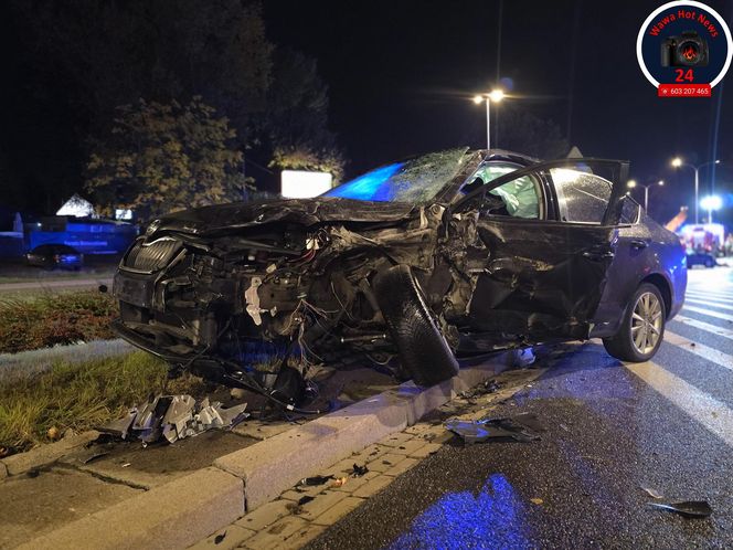 Wypadek na Wisłostradzie. Poszkodowane 6 osób, w tym dzieci