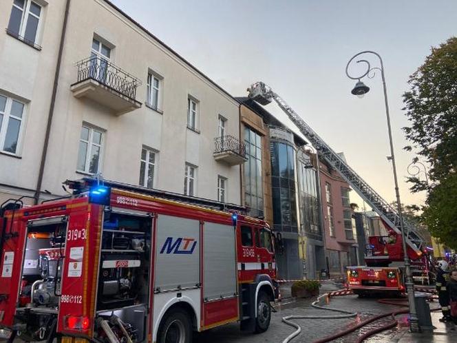 Pożar kamienicy w centrum Kielc