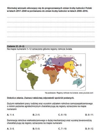 Matura rozszerzona 2022 geografia