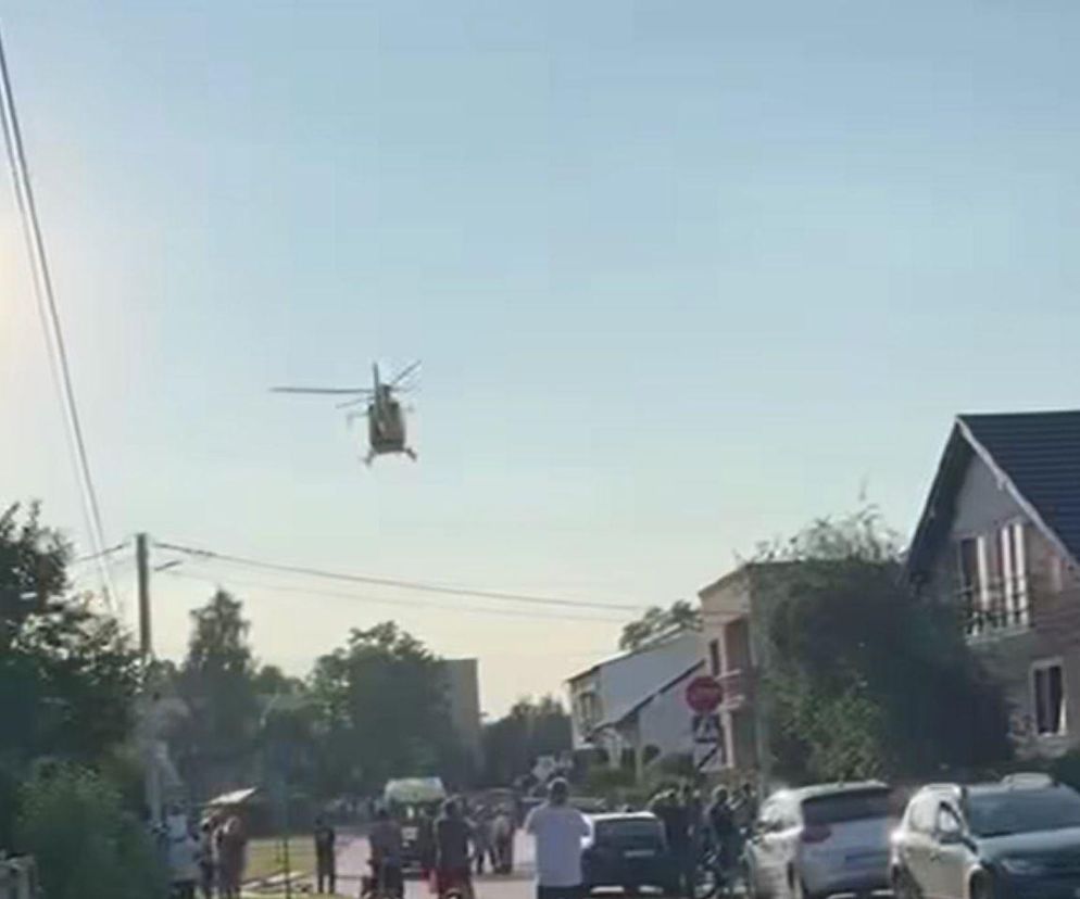 Poważny wypadek w Myszkowie. Lądował śmigłowiec LPR