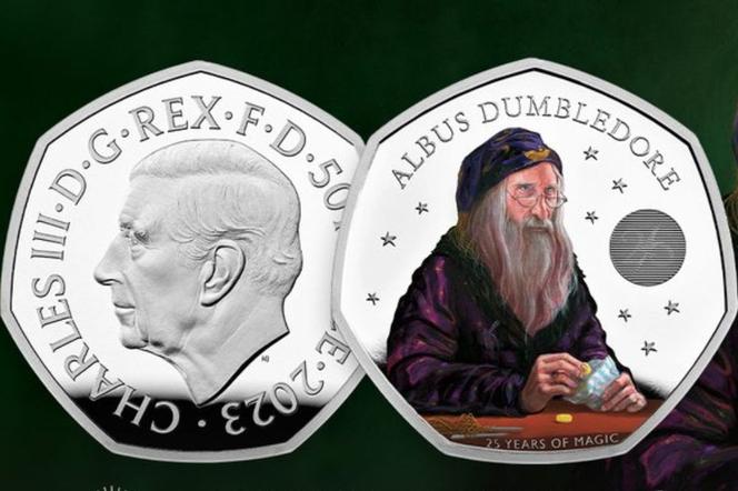 Albus Dumbledore na jednej monecie z Karolem III! Będą kolekcjonerskie monety dla fanów Pottera! 