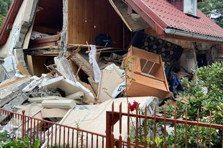 Wybuch butli z gazem zniszczył dom w Rybojadach