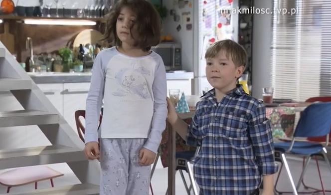 M jak miłość po wakacjach 2022. Szymek (Staś Szczypiński), Amelka (Ninel Kos)