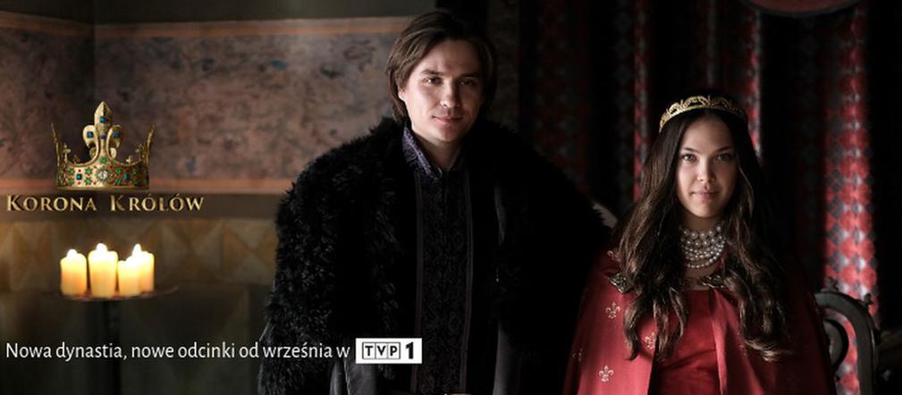 Korona królów 3 sezon.  Królowa Jadwiga (Dagmara Bryzek), Władysław Jagiełło (Wasyl Wasyłyk)