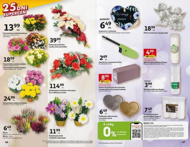 Znicze w Auchan