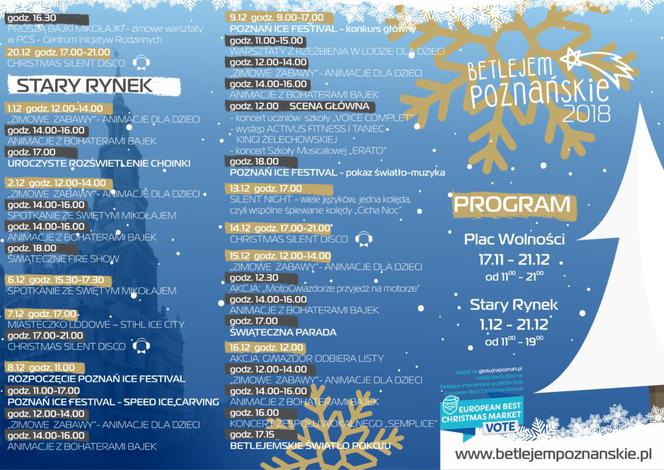 Betlejem Poznańskie 2018 - program