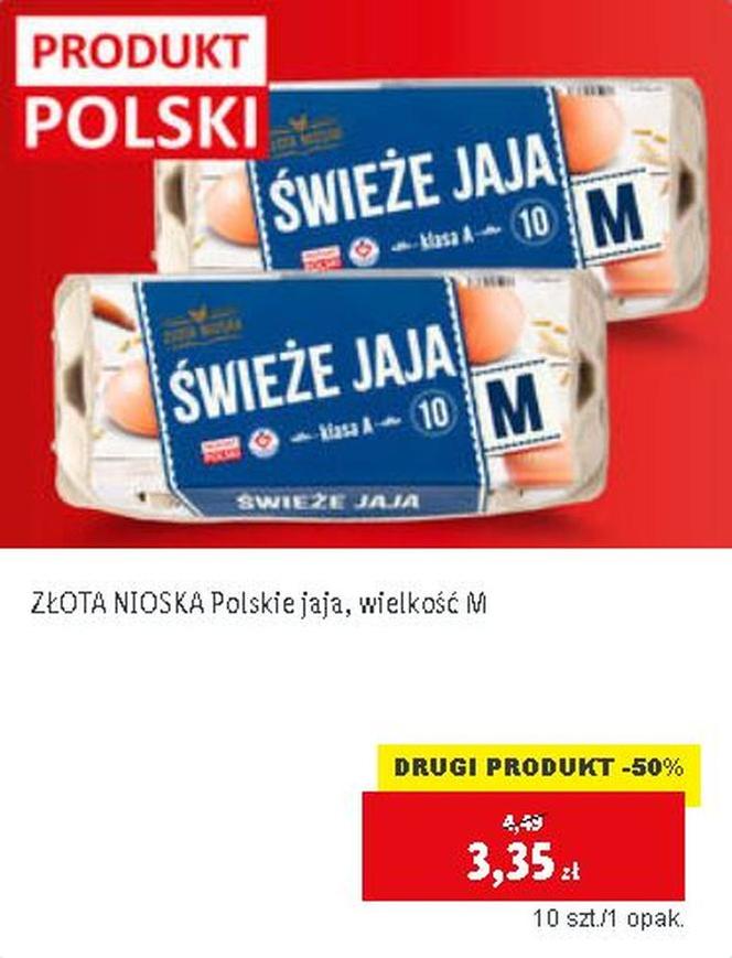 ZŁOTA NIOSKA Polskie jaja, wielkość M - 3,35 zł/10 szt.