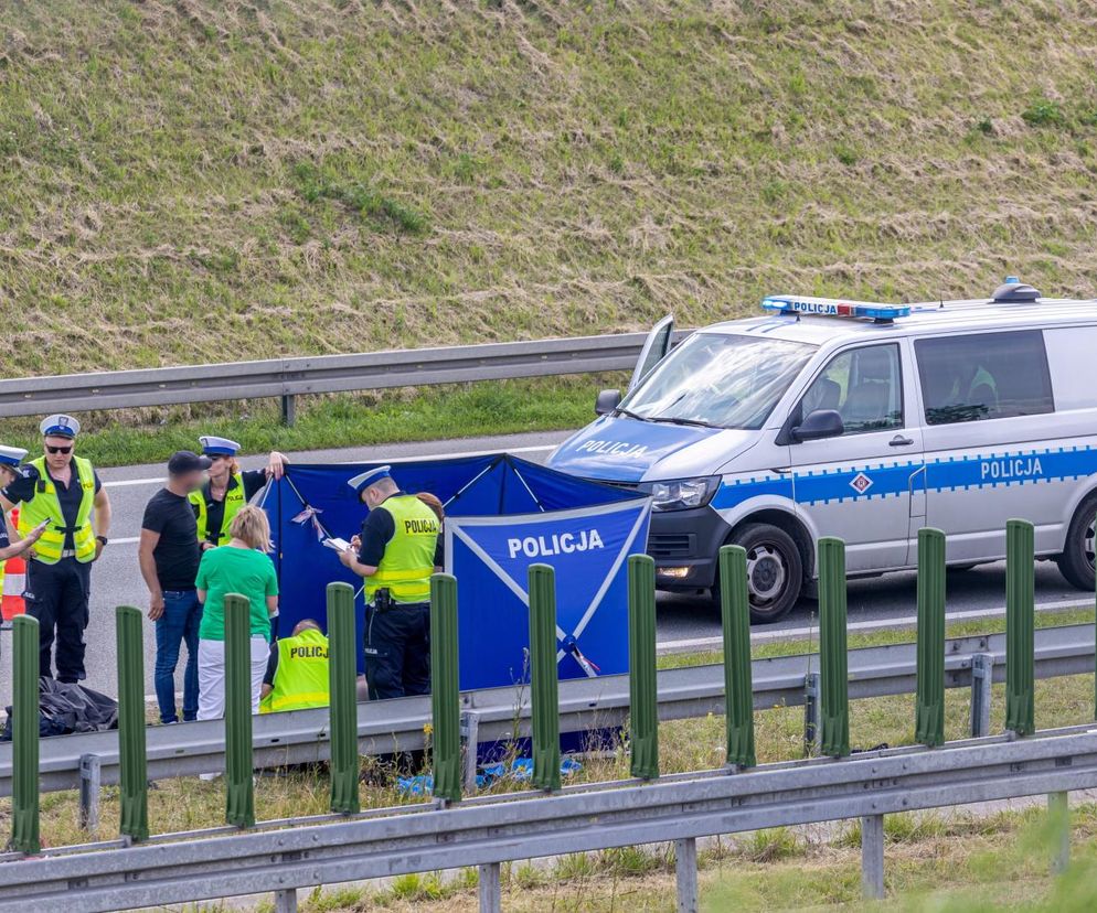 Tragedia na autostradzie A2 w okolicy Krzesin. Nie żyje motocyklista