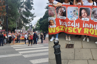 Rodzice chorych na SMA protestowali przed Sejmem. Wszystkie dzieci zasługują na terapię