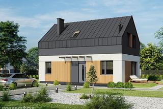 Piętrowy dom do 100 m2 na wąską działkę - projekt Przebojowy A3N z kolekcji Muratora