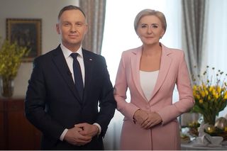 Tak Andrzej Duda i Agata Duda zaskoczyli Polaków w wielkanocny poranek! W tle suto zastawiony stół