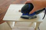 Taboret ze schodkiem IKEA w wersji decoupage