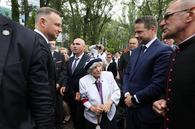 Spotkanie Andrzeja Dudy i Rafała Trzaskowskiego z powstańcami warszawskimi