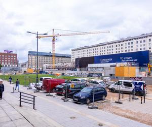 Parking podziemny pod placem Powstańców Warszawy w budowie