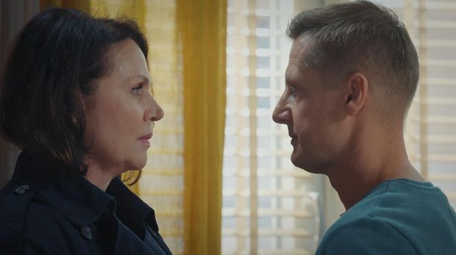 M jak miłość odc. 1851. Paweł (Rafał Mroczek), Marysia (Małgorzata Pieńkowska)