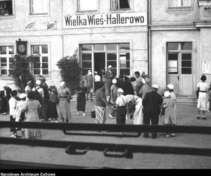 1933 rok Stacja kolejowa w Wielkiej Wsi-Hallerowo