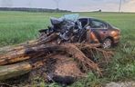 Tragedia pod Skierniewicami. 28-letni kierowca zginął po zderzeniu z drzewem