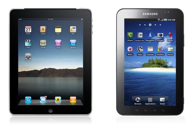 Samsung Galaxy Tab i iPad