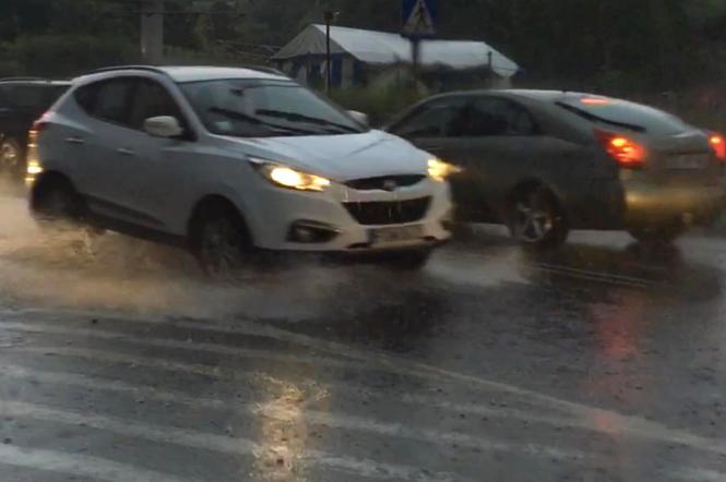 Opady deszczu w Szczecinie